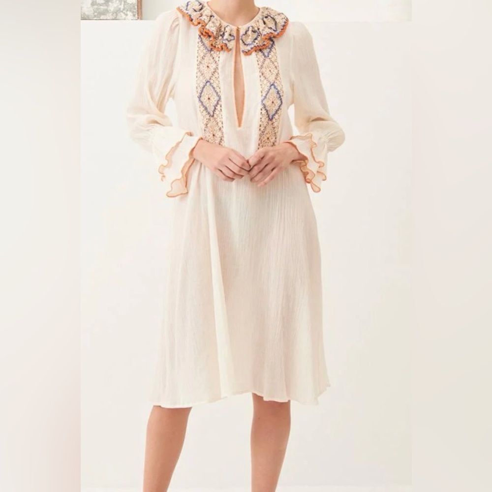 Antik Batik COLAS CROCHET AND EMBROIDERY DRESS NWT Size L